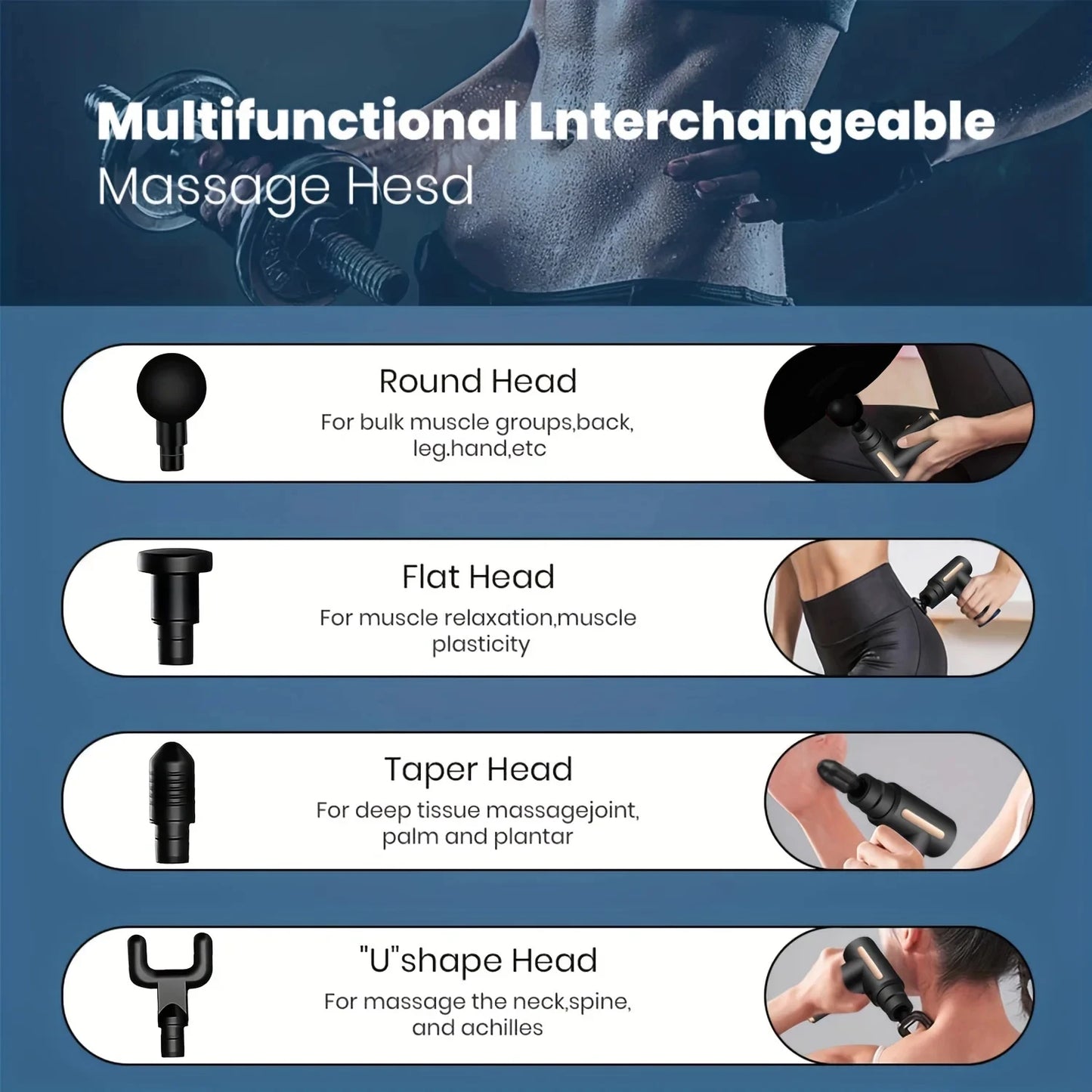 Fascial massage gun, electric percussion