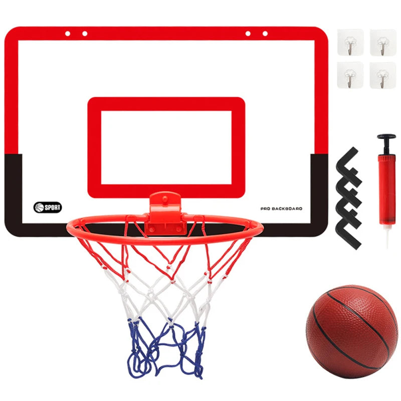 Hanging basketball backboard