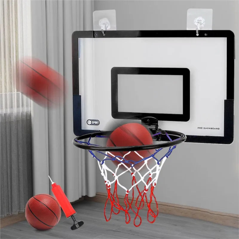 Hanging basketball backboard