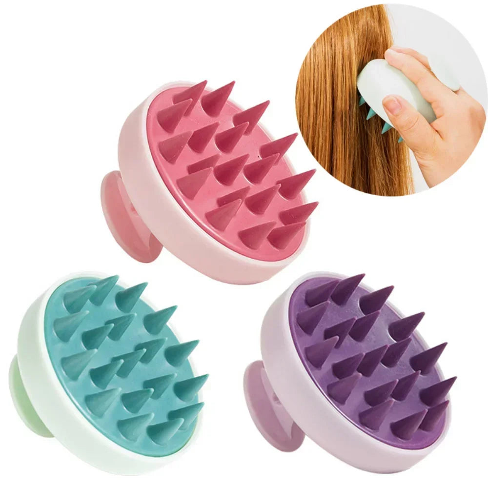 Silicone brush for washing hair