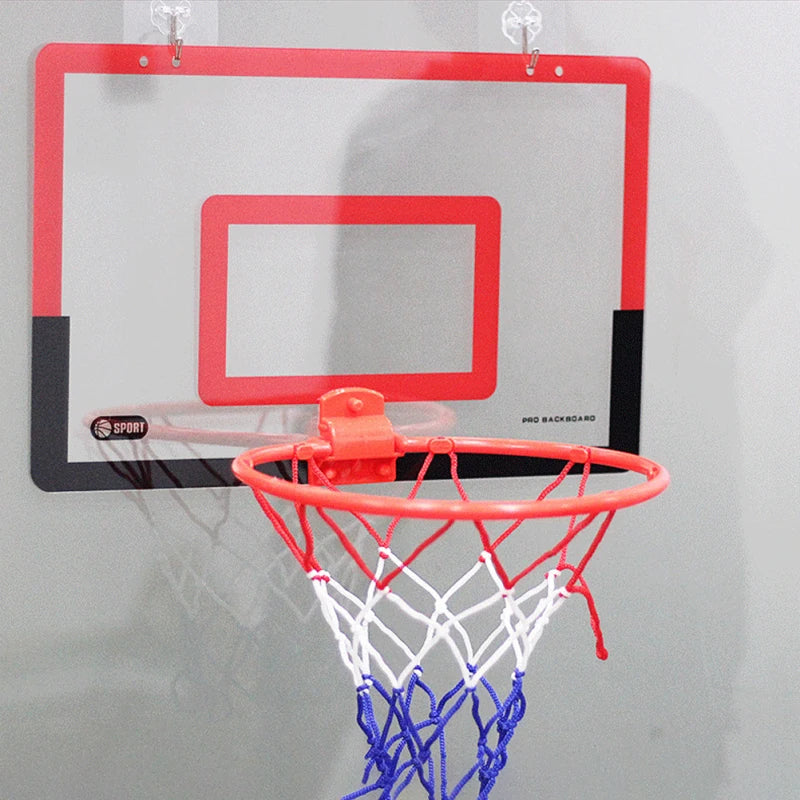 Hanging basketball backboard