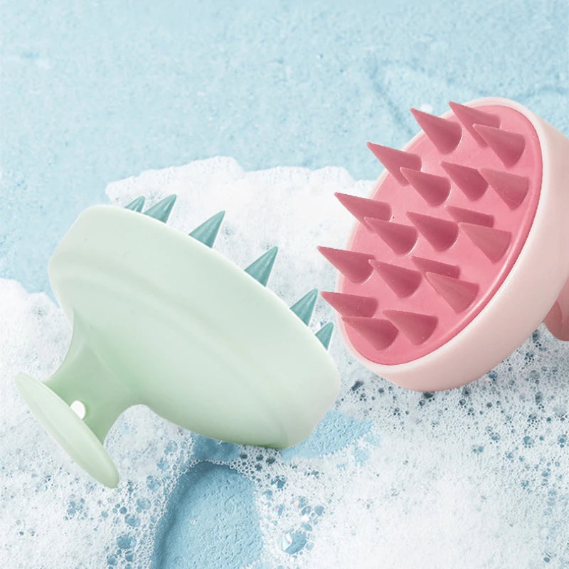 Silicone brush for washing hair