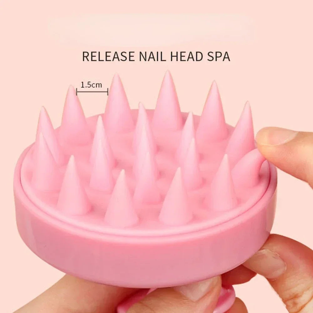 Silicone brush for washing hair