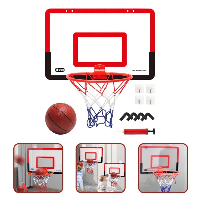 Hanging basketball backboard